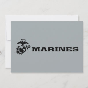 Carte Logo en noir empilé USMC