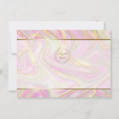 Carte Logo en or en marbre rose Elégant Merci d'affaires (Dos)