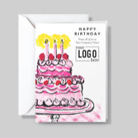 Logo Entreprise Rose Gâteau Anniversaire Crayon Ar
