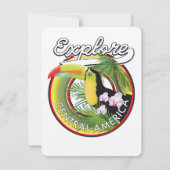 Carte Logo Explorez l'Amérique centrale. (Dos)