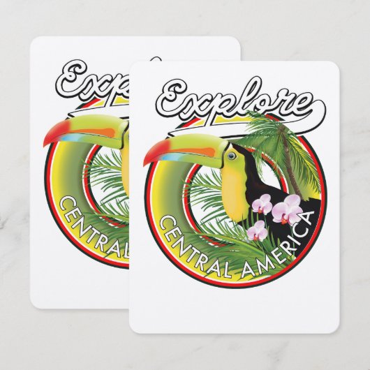Carte Logo Explorez l'Amérique centrale. (Devant / Derrière)