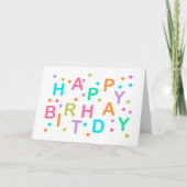 Carte Logo Fun Joli Couleur Simple Business Anniversaire (Devant)