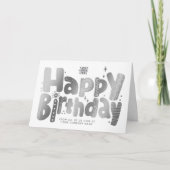 Carte Logo Fun Jouer Faux Argent manuscrit Anniversaire (Devant)
