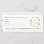 Carte Logo Glam Gold Spa ou certificat cadeau de salon (Dos)