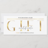 Carte Logo Glam Gold Spa ou certificat cadeau de salon (Devant)