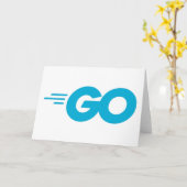 Carte Logo Golang (Go Programming Language) (Fleur jaune)