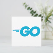 Carte Logo Golang (Go Programming Language) (Debout devant)