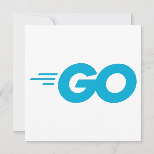 Carte Logo Golang (Go Programming Language) (Devant)