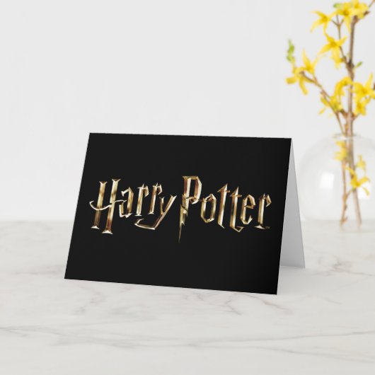Carte Logo Gold Harry Potter (Fleur jaune)