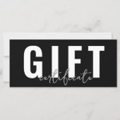 Carte Logo Moderne Certificat Cadeau Entreprise Script (Devant)
