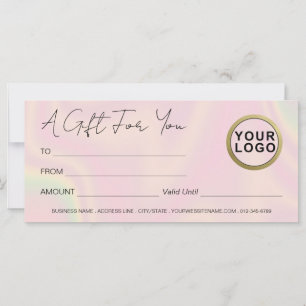 Carte Logo Moderne Elegant Holographique Certificat Cade