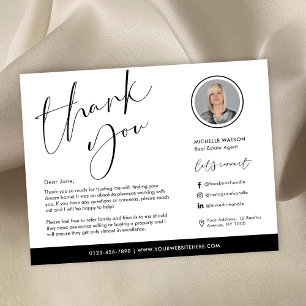 Carte Logo moderne minimaliste Immobilier Merci photo