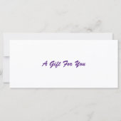 Carte Logo moderne Purple Business Certificat cadeau (Dos)