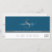 Carte Logo Monogramme moderne Certificat cadeau d'affair (Devant)