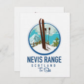 Carte logo Nevis Range scotland Ski (Devant / Derrière)