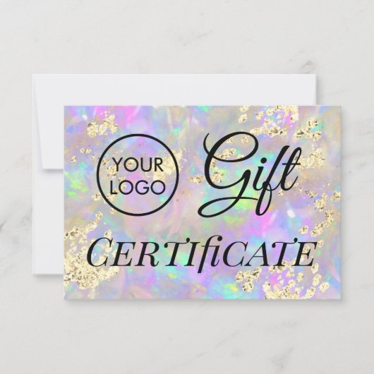 Carte logo opal pierre certificat cadeau (Devant)