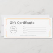 Carte logo orange de base certificat cadeau d'entreprise (Dos)