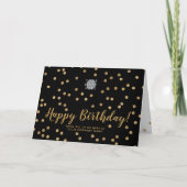 Carte Logo Parties scintillant Gold Confetti Group Busin (Devant)