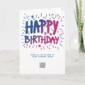 Carte Logo Personnalisé Fun Heureux Anniversaire Texte C (Devant)