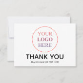 Carte Logo personnalisé – Merci, aucune commande minimum (Devant)