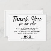 Carte Logo personnalisé noir et blanc Insertion multiméd (Devant / Derrière)