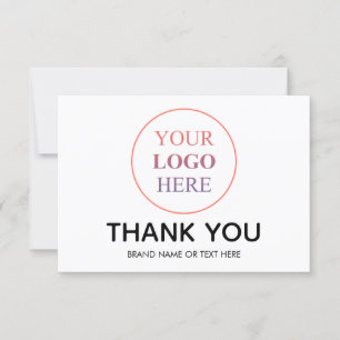 Carte Logo personnalisé - Pas de Merci de commande minim