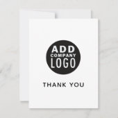 Carte Logo personnalisé simple Merci d'entreprise (Devant)