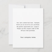 Carte Logo personnalisé simple Merci d'entreprise (Dos)