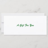 Carte Logo professionnel Green Business Cadeau Certifica (Dos)