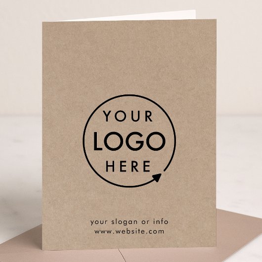 Carte Logo Rustique Kraft | Entreprise moderne