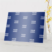 Carte Logo simple à répéter | Dégradé bleu (Fleur jaune)