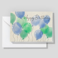 Logo Simple Aquarelle Ballons Business Anniversair