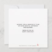 Carte Logo Simple Black White Script Entreprise Annivers (Dos)