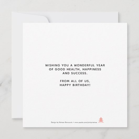 Carte Logo Simple Black White Script Entreprise Annivers (Dos)