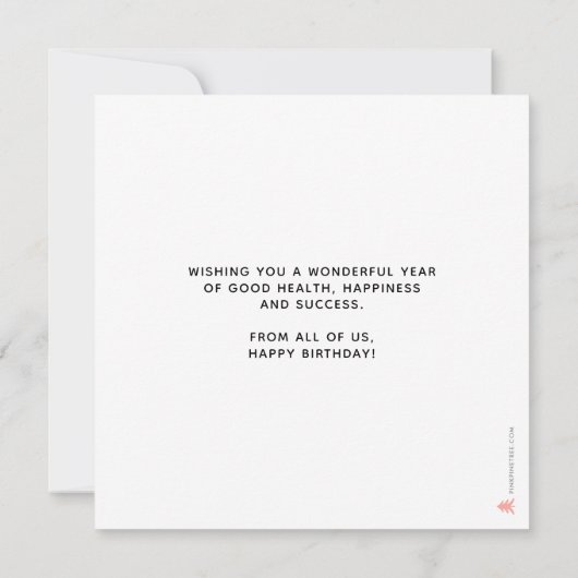 Carte Logo Simple Bleu Blancs Script Entreprise Annivers (Dos)