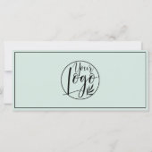 Carte Logo simple de certificat cadeau de bordure verte (Dos)