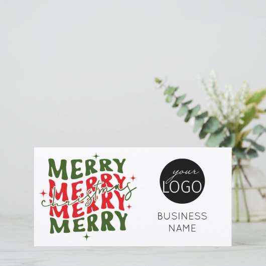 Carte Logo simple Festive Noël Business (Debout devant)