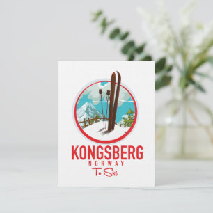 Carte logo ski de Kongsberg Norvège