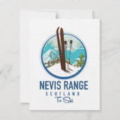 Carte logo ski Nevis Range Écosse (Devant)