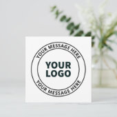 Carte Logo téléchargé + Texte circulaire modifiable (Debout devant)