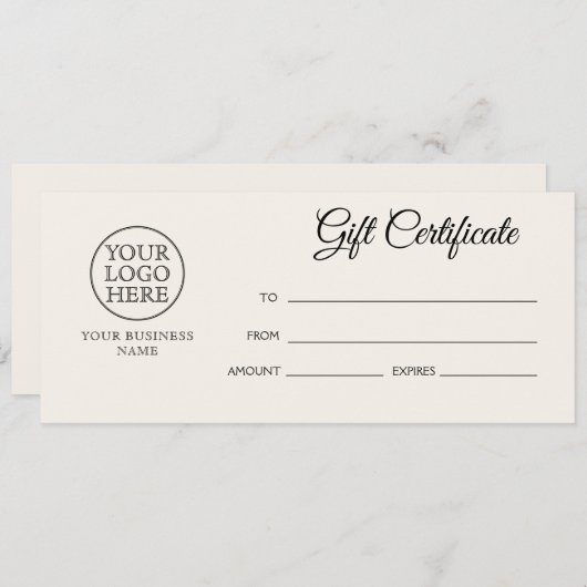 Carte Logo vintage (Devant / Derrière)