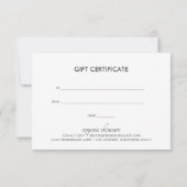 Carte Logo vintage floral foncé | Certificat cadeau (Dos)