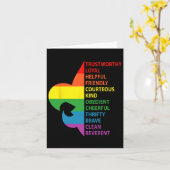 Carte Loi de Scoutisme de style arc-en-ciel mignon (Fleur jaune)