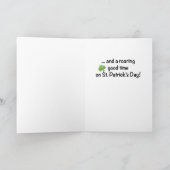 Carte Loin, ours et Shamrocks à la Saint Patrick (Intérieur)
