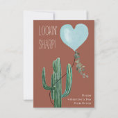 Carte Loin Sharp Cactus Blue Classroom Valentine Photo (Devant)