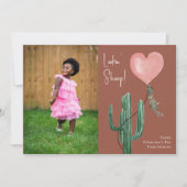 Carte Loin' Sharp Cactus Pun Photo Valentine Pink (Devant)
