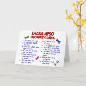 Carte Lois 2 de propriété de LHASA APSO (Fleur jaune)