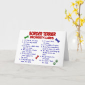 Carte Lois 2 de propriété de TERRIER de FRONTIÈRE (Fleur jaune)