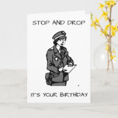 CARTE **LOIS D'ANNIVERSAIRE** POUR LA POLICIÈRE DANS VOT (Fleur jaune)