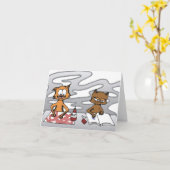 Carte Loki et Mayday Paw Peinture (Fleur jaune)